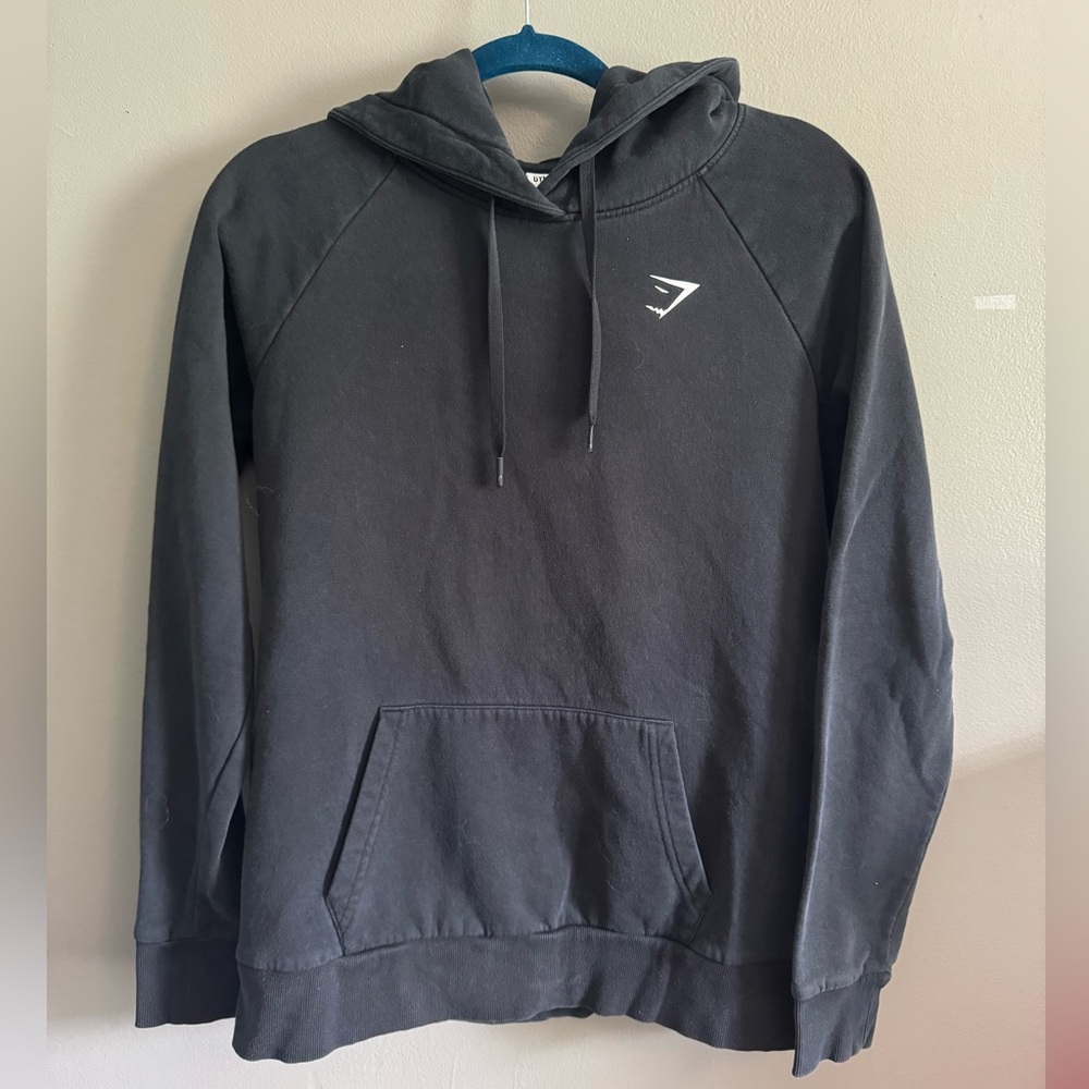 Mens Black GymShark Fleece Hoodie